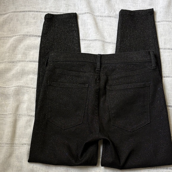 Banana Republic Black Shimmer Mid Rise Skinny Jeans - Picture 10 of 11